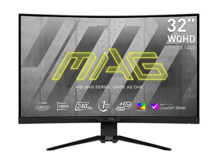 MSI MAG 325CQRXF 31.5  Curved VA 240Hz WQHD 2560X1440 1ms Gaming Monitor For Cheap