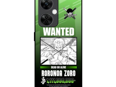 Zoro Wanted Glass Case for OnePlus Nord CE 3 5G on Sale