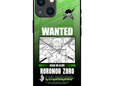 Zoro Wanted Glass Case for iPhone 14 Plus Online now