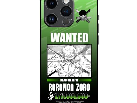 Zoro Wanted Glass Case for iPhone 14 Pro Fashion